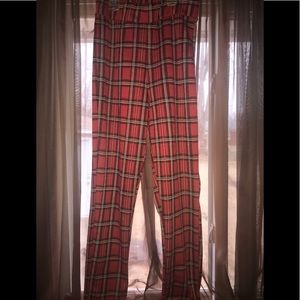 Plaid Red Pants